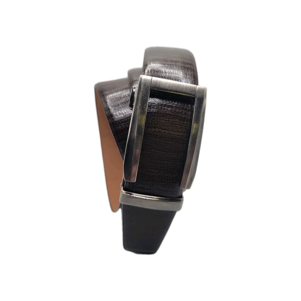 Nexbelt Belt Mens Leather RATCHET BROWN Lizzard belt Silver Buckle 36"